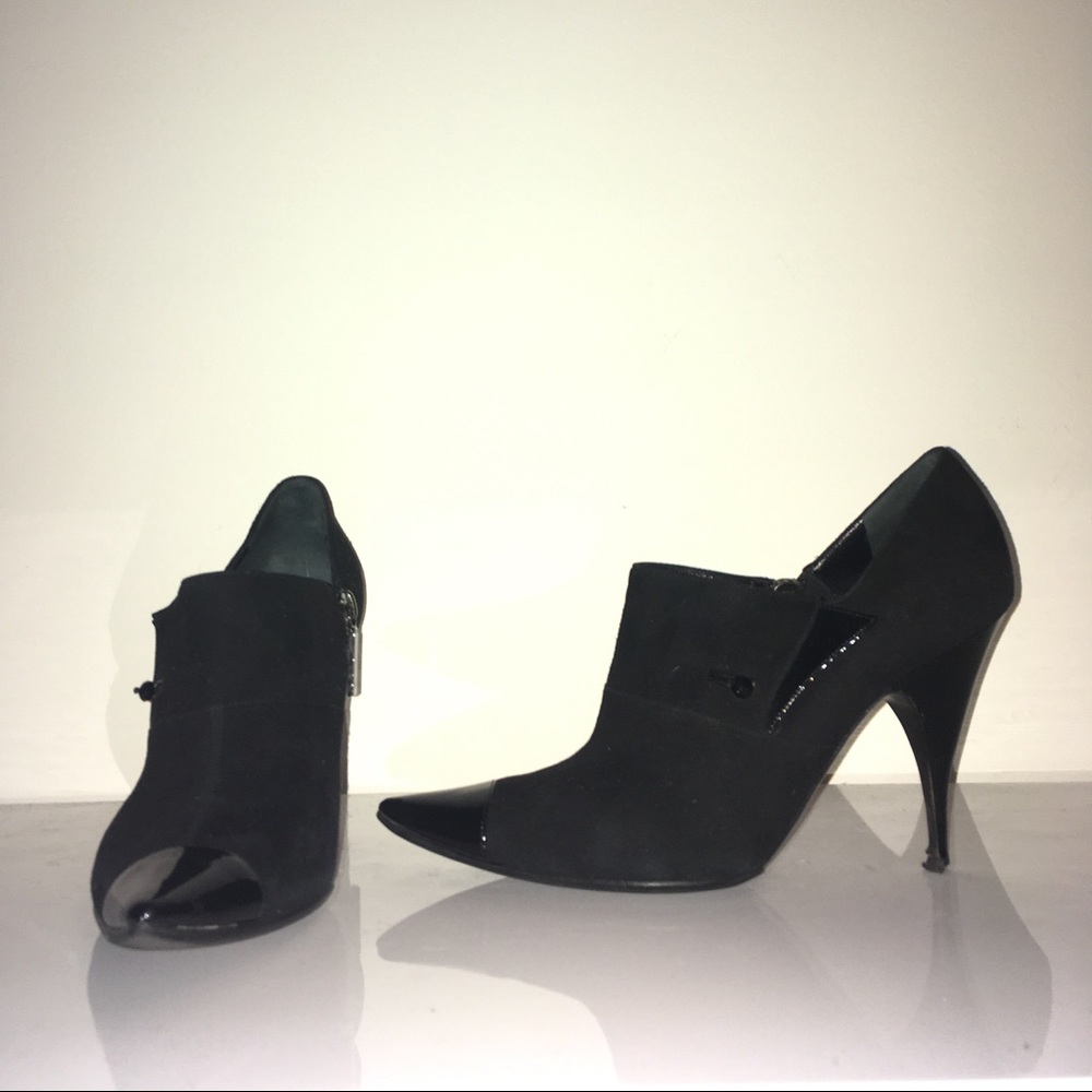 Giorgio Armani kitten heeled booties